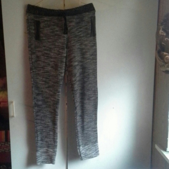 Grey and black joggers