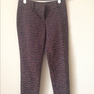 Patterned cropped slacks