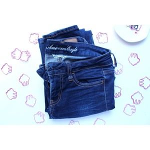 American Eagle dark wash jeggings skinny jeans