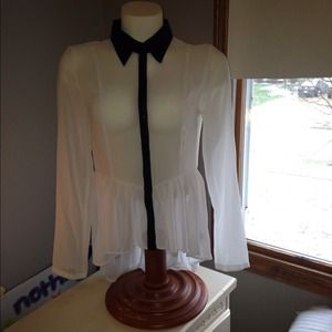 Sheer button up high and low