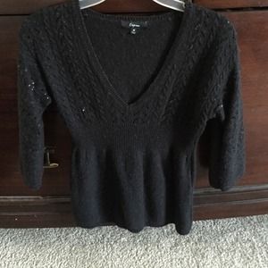 Black knit sweater