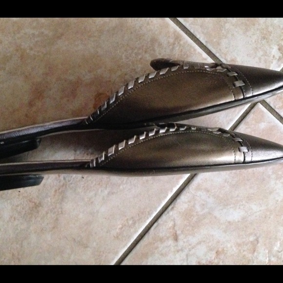 Salvatore Ferragamo Metallic 3Toned Mule Flats Sz8 - Picture 3 of 4