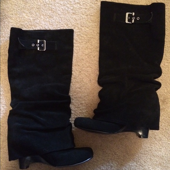 Sexy Suede Naughty Monkey Slouch Boots