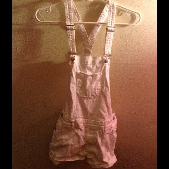All white denim romper - Picture 1 of 1