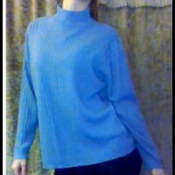 Purple turtleneck long sleeve sweater