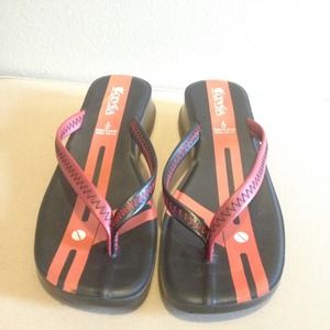 Black and red women's sandal
