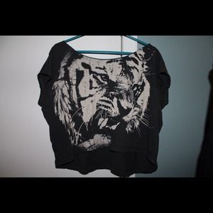 Off the shoulder oversized shirt