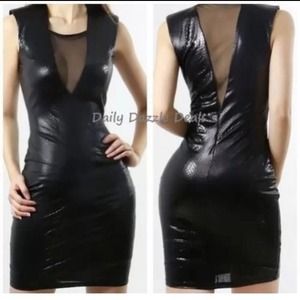 Faux snakeskin dress