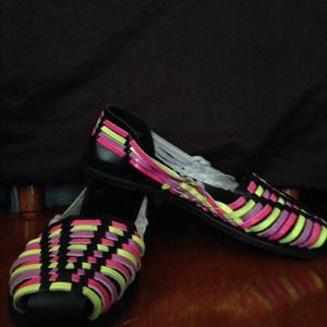 Neon colored huarache sandals!