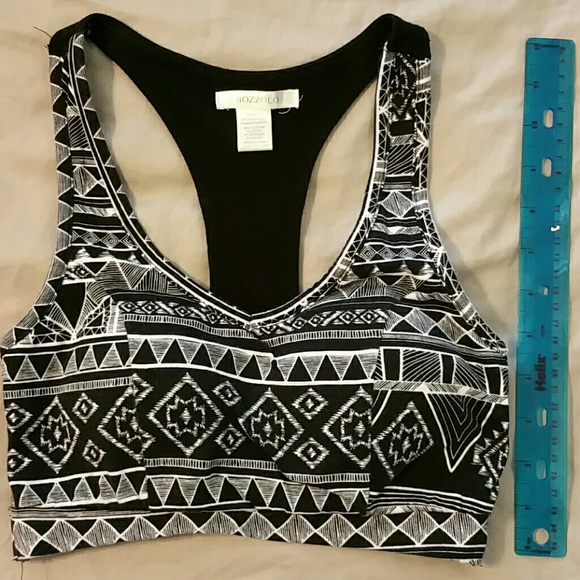 Aztec/tribal crop top with strappy back
