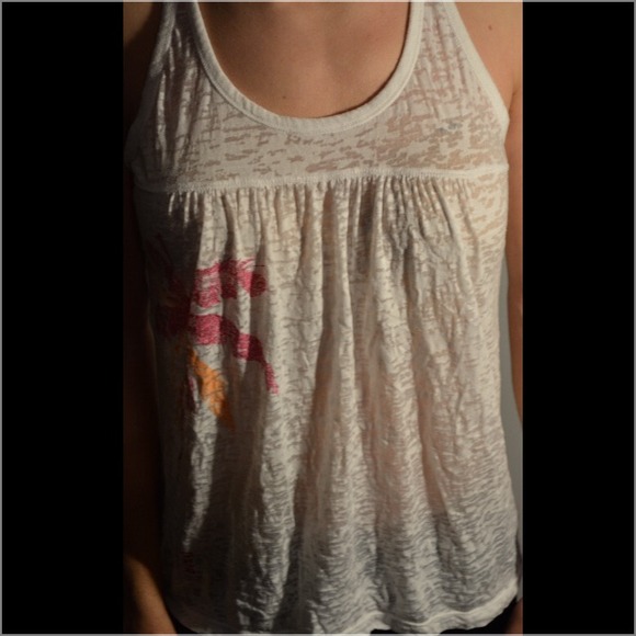 White Burn Out Tee