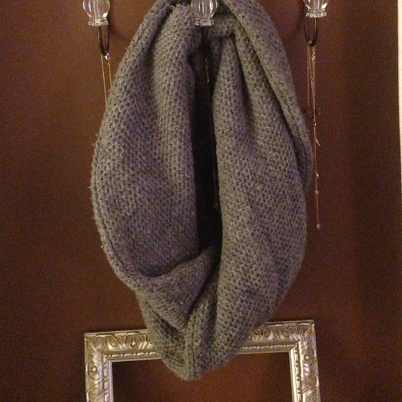 J.CREW Gray Wool Infinity Scarf
