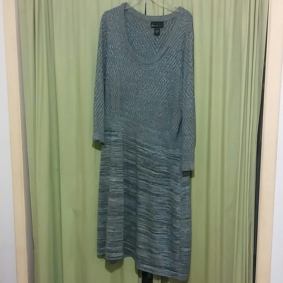 Grey sweater dress