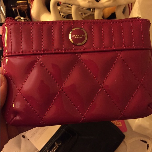 Authentic pink coach wristlet