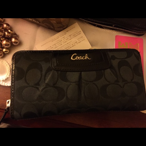 Authentic black coach wallet