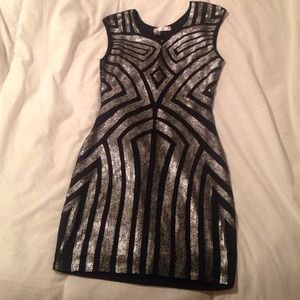 Sexy black and silver dress😘