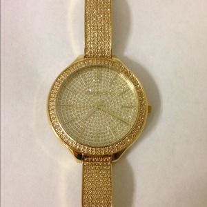Michael kors gold glitz watch