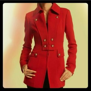 Stylish red coat!