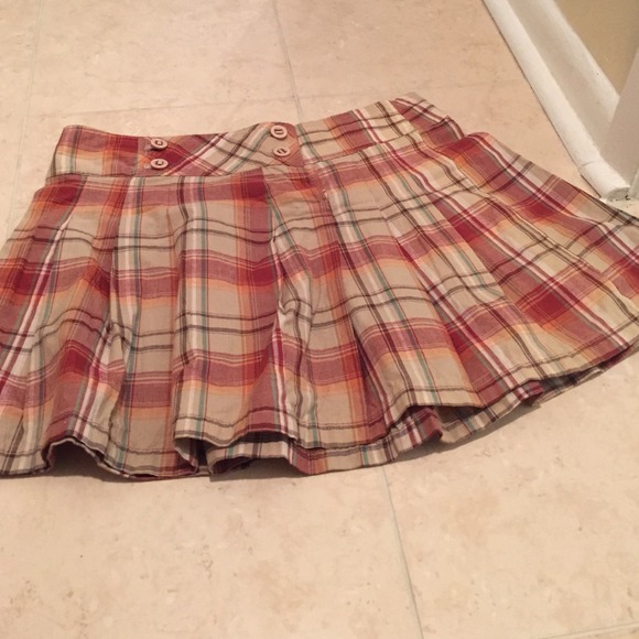 Plaid printed skirt