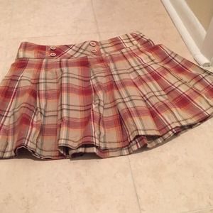 Plaid printed skirt