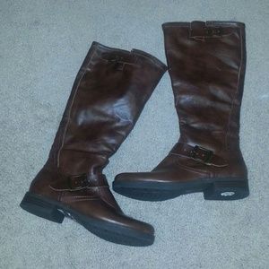 Brown riding boots