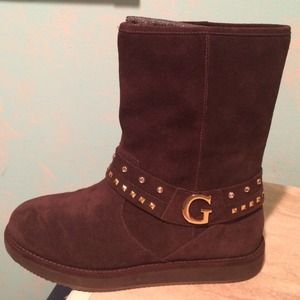 Guess Dark Brown Suede Boots *SALE*