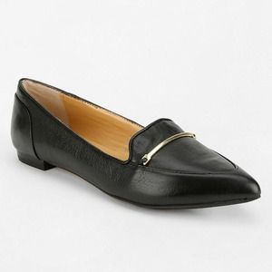 Dolce Vita flat black leather loafers