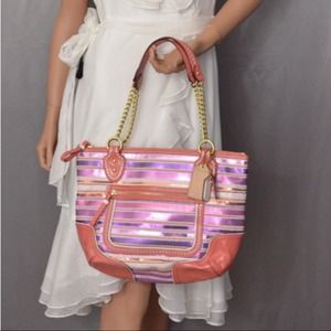 REDUCED! Authentic COACH Poppy sequin chain tote