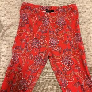Paisley patterned statement leggings