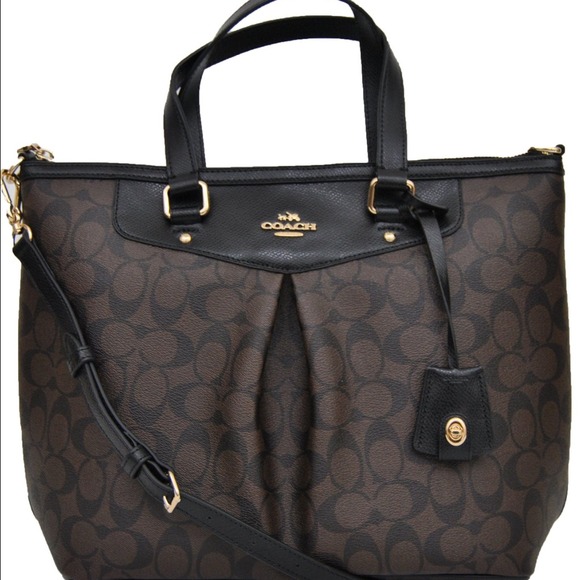 Authentic Coach Sig Pleat Tote