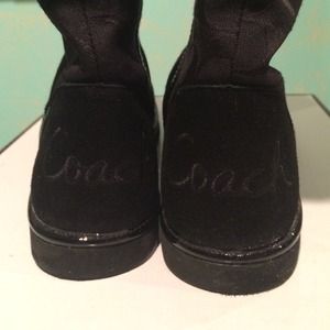 Coach Logo black boots.