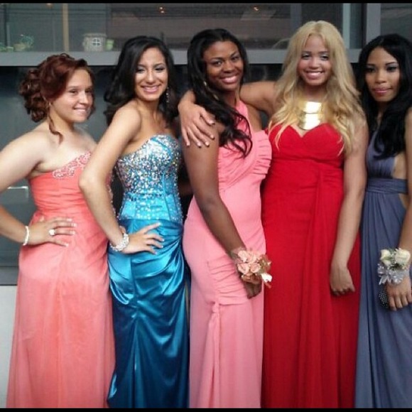 True Red Strapless Formal Dress