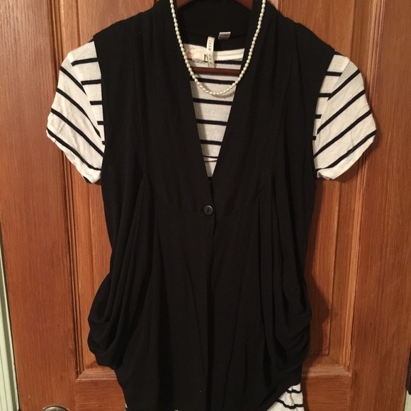 Stylish Black Cotton Vest