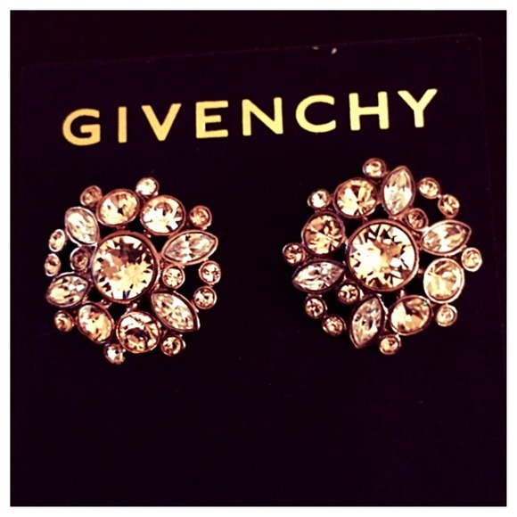 Givenchy Crystal Cluster Earrings