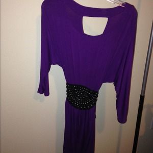 Bebe purple dress.