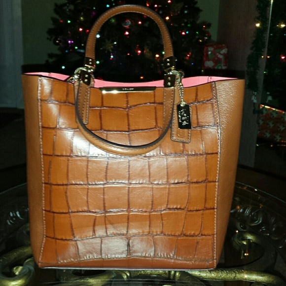 COACH Croc Textured Tote - Sale