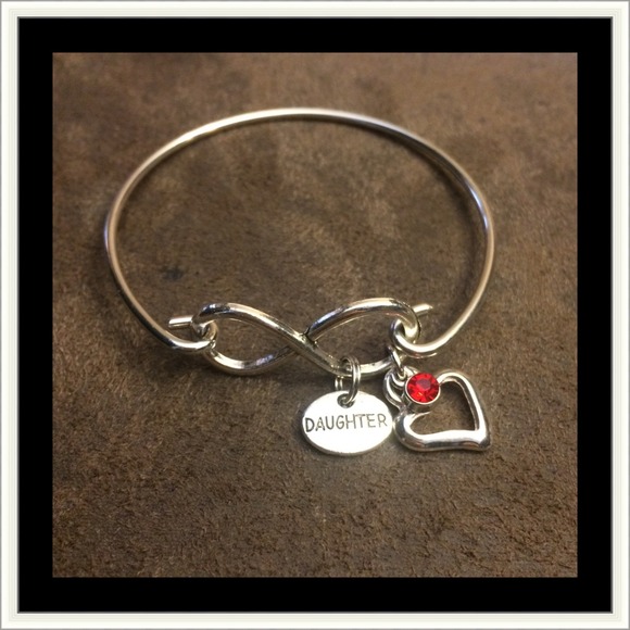 Custom Daughter Infinity Bangle - Picture 2 of 2