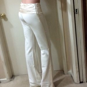 Winter white tuxedo lounge pants by Stelle