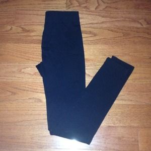 Black ribbed fleece lined pants