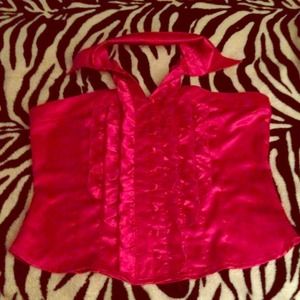 Ruffle back out collar blouse