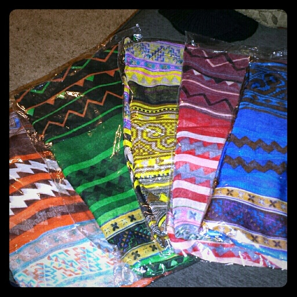 TRIBAL PRINT HMONG SCARVES - Picture 1 of 3