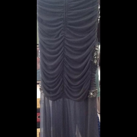 B Darlin Junior Dress, Strapless Sheer-Skirt Gown - Picture 3 of 4