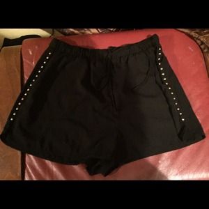 Black Shorts W/Gold Studs