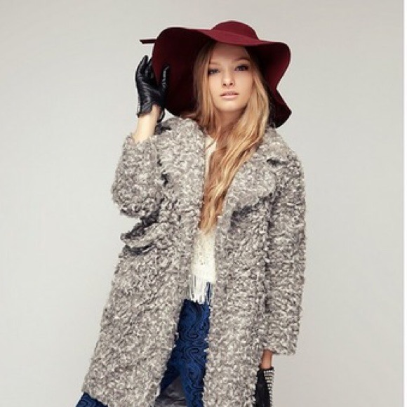 NEW Polyvore Burgundy Lady's Wool Felt Floppy Hat.