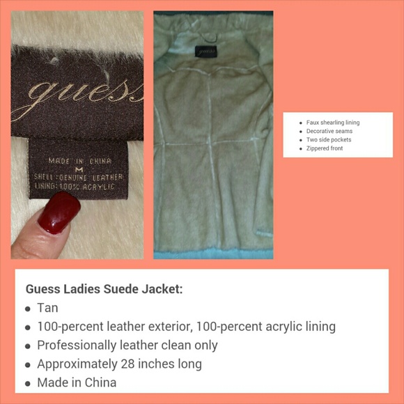 NWOT! GUESS LEATHER COAT - Picture 4 of 4