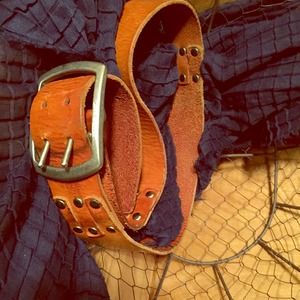 Genuine Leather Belt w/ Rivets
