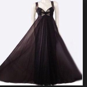 Vintage Cattani Black Nightgown Full Sweep XS-S