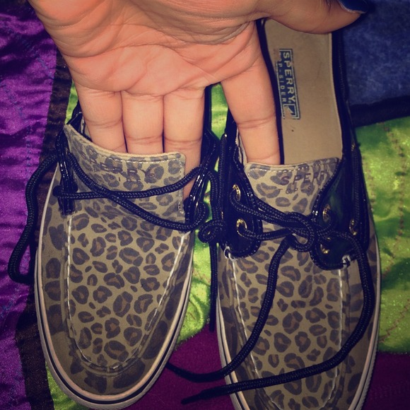 Cheetah sperry shoes