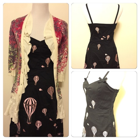 SOLD Elevenses Hot Air Balloon Up & Away Dress - Picture 2 of 4