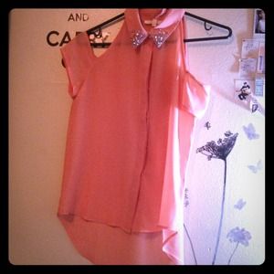 High low Sheer blouse